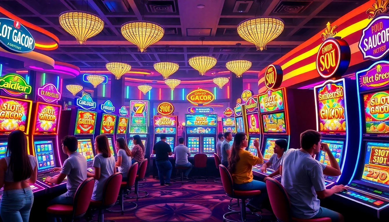 Celebrate wins on immersive slot gacor machines with vibrant colors and lively casino atmosphere.