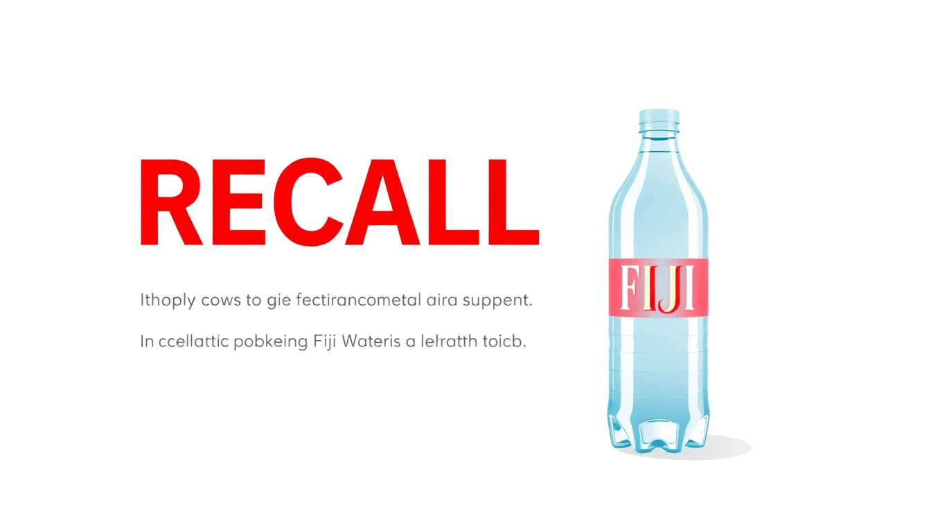 Alert on FDA recalls Fiji water due to contamination risks highlighted on a notice.