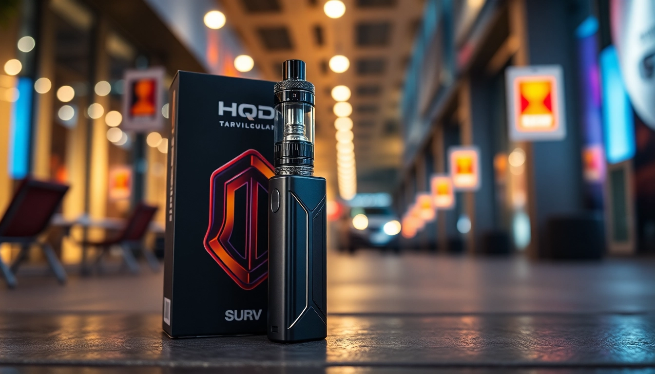 Purchase HQD Surv in a sleek design with flavorful variety options displayed creatively.