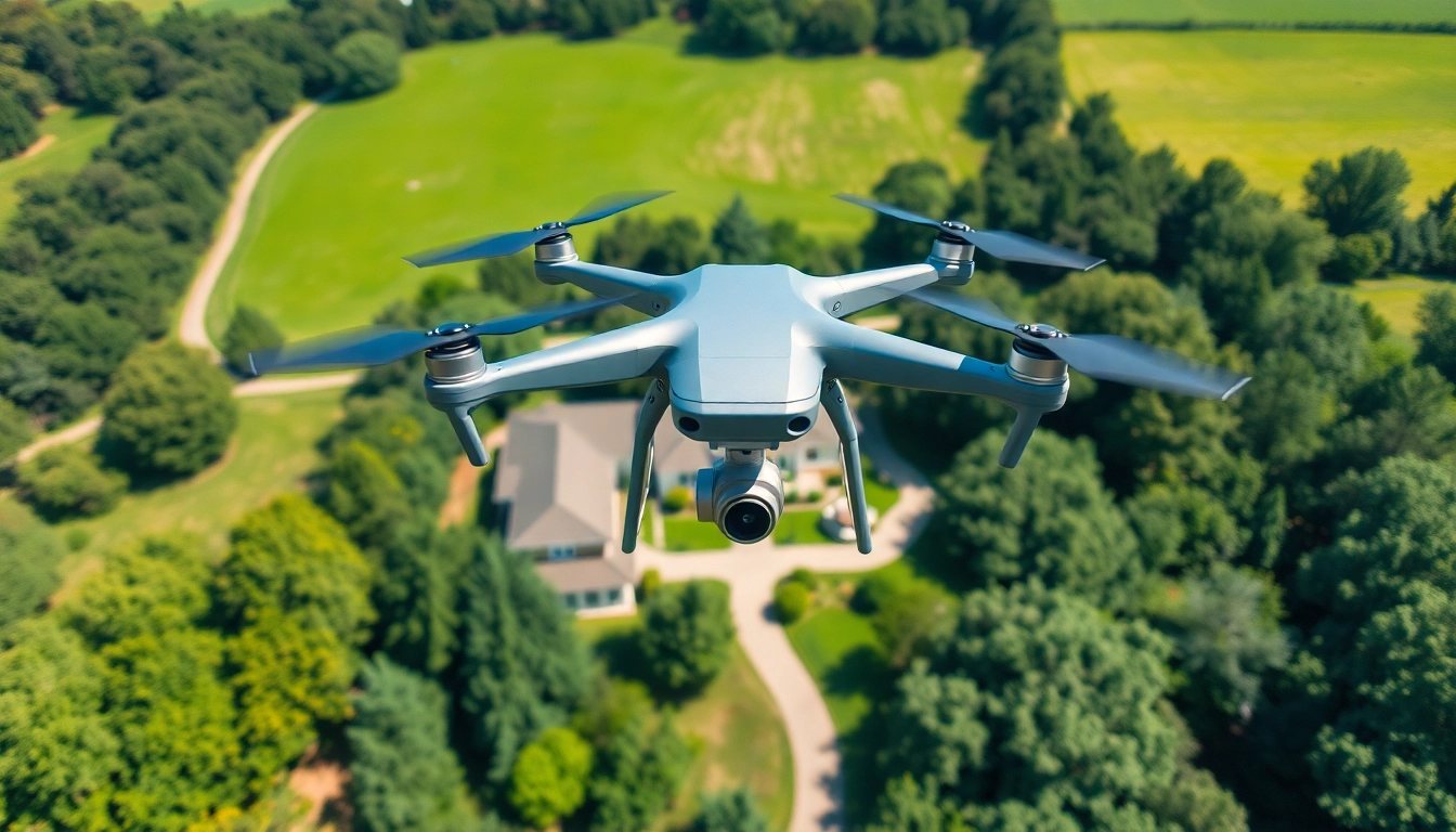 Showcasing the Best drone for real estate photography capturing stunning aerial views of a beautiful property.