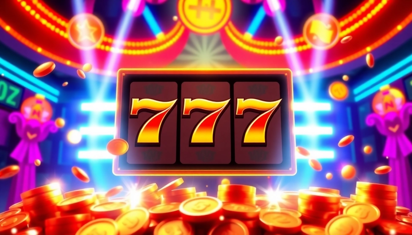 Players enjoying สล็อต777 with colorful graphics and engaging gameplay elements in an exciting online casino atmosphere.