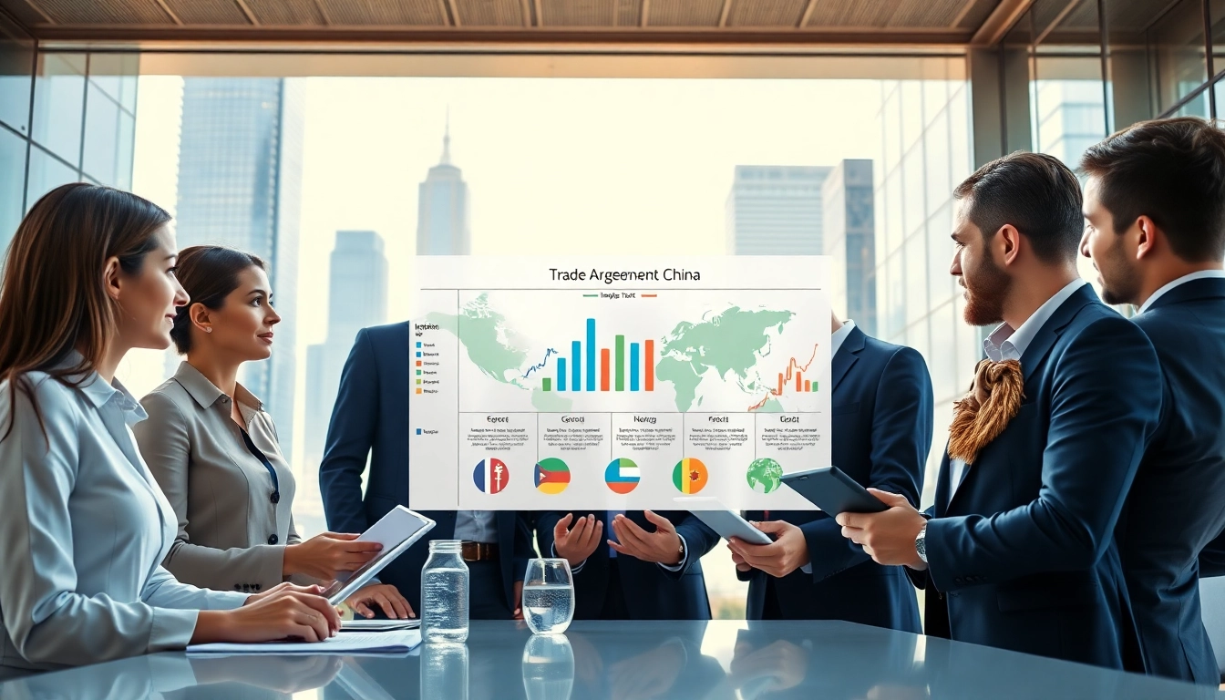 Analyze import tariffs China with professionals discussing trade agreements and market impacts.