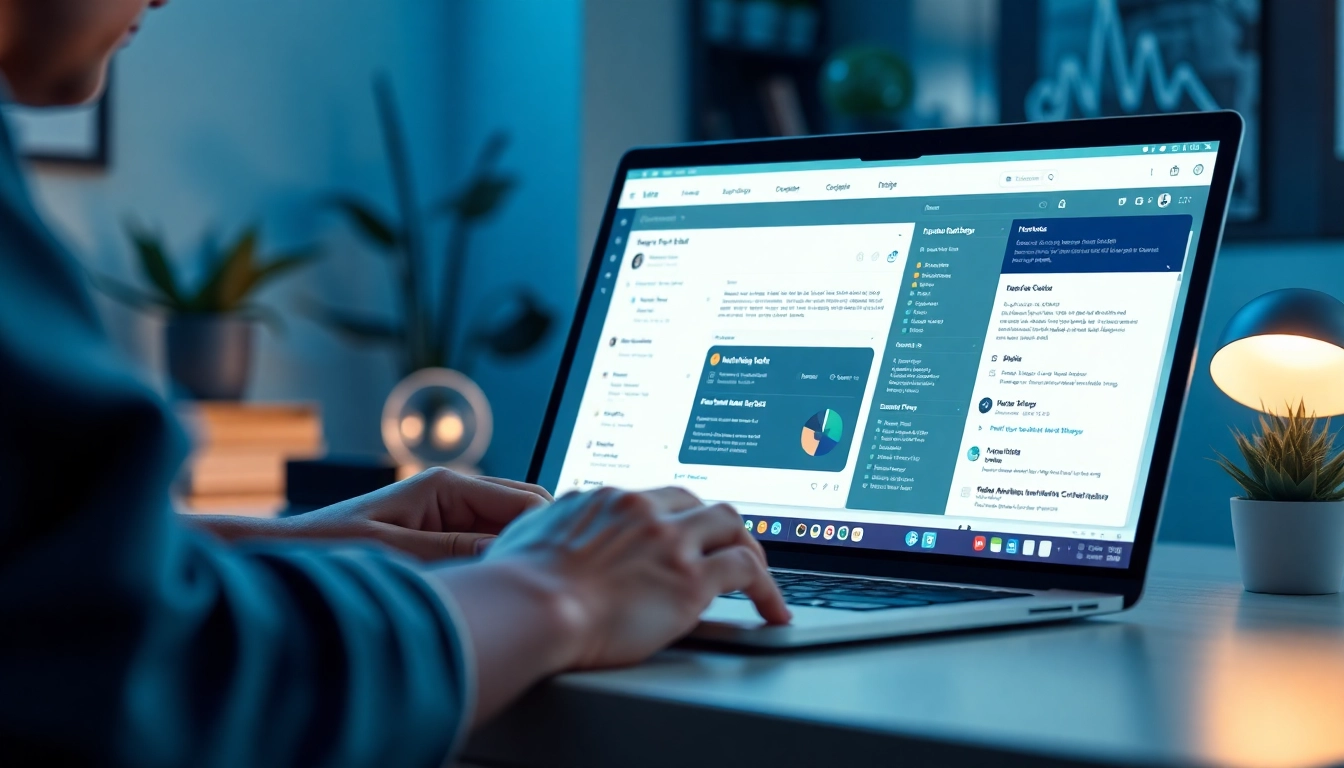 Interact with line电脑版下载 on a sleek laptop, exemplifying modern software design and user interface.