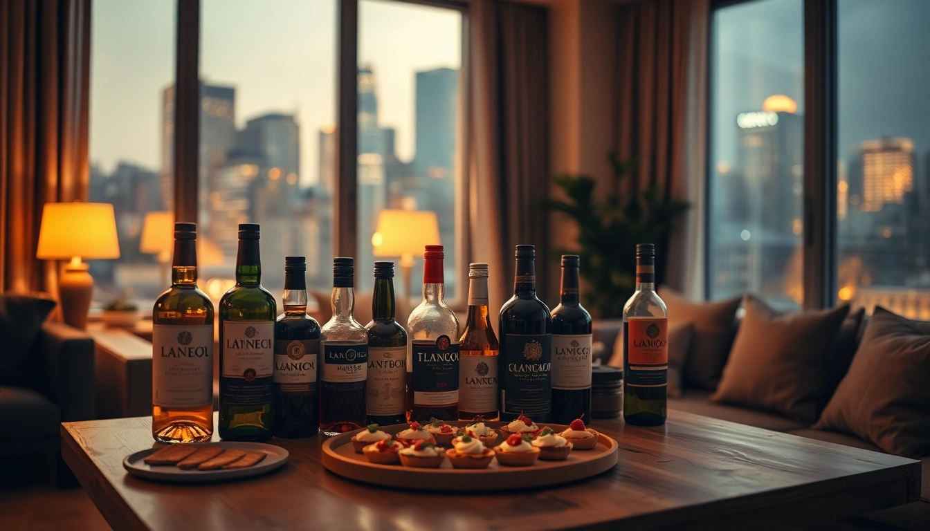 Showcasing lcbo delivery Toronto with an inviting setup of drinks and snacks in a cozy apartment.