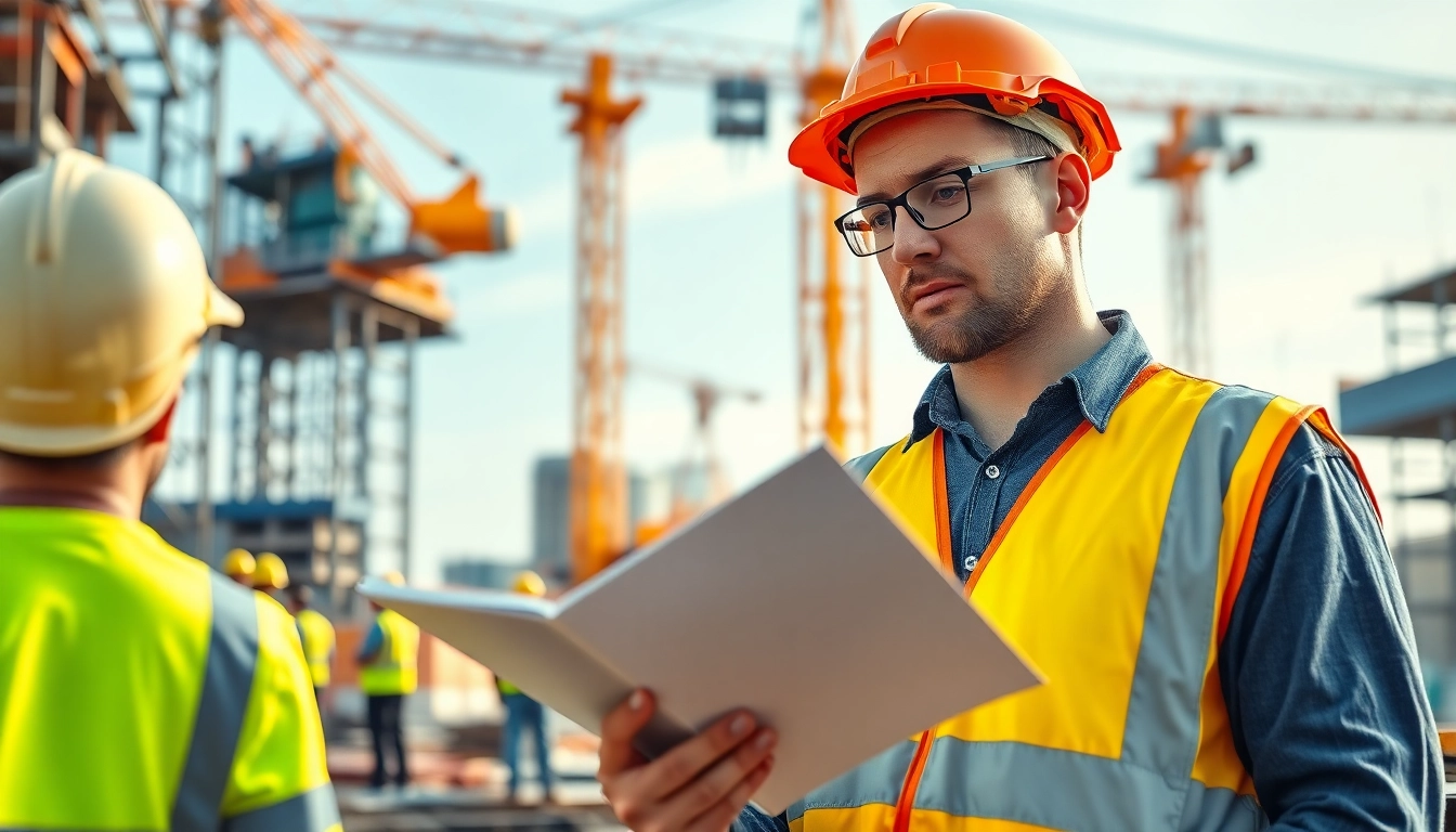 Evaluate NVQ Level 4 Crane supervisor answers with a professional at a construction site.