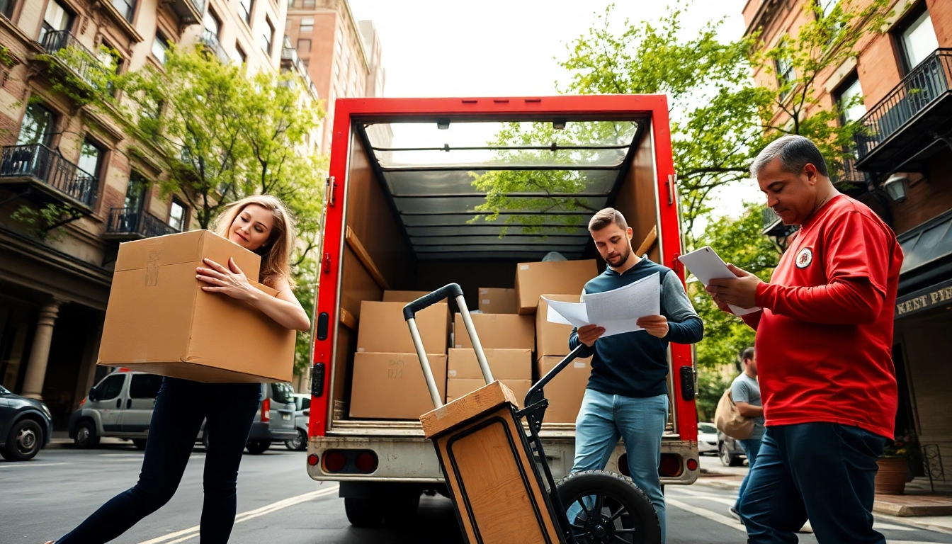 Bronx movers loading a truck with household items, showcasing efficiency and teamwork.