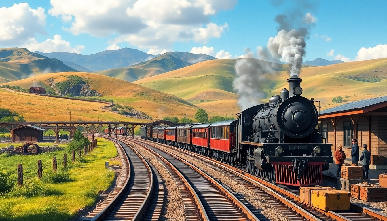 Download railroad tycoon free download and immerse in a vibrant vintage railway landscape.