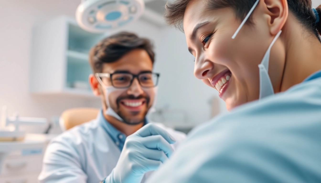 Expert dentist providing dental bridges treatment in a professional setting.