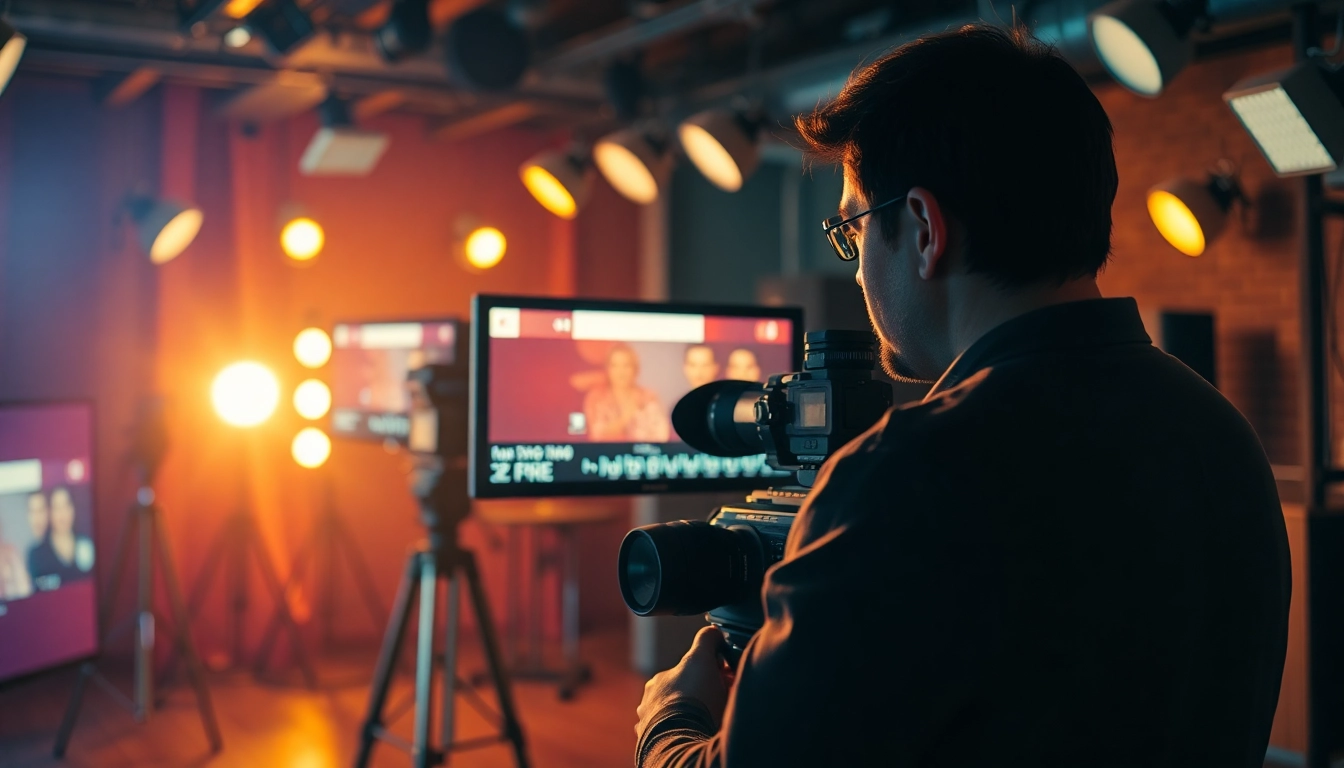Watch dedicated professionals in 영상프로덕션 reviewing footage on set with intense focus and creativity.