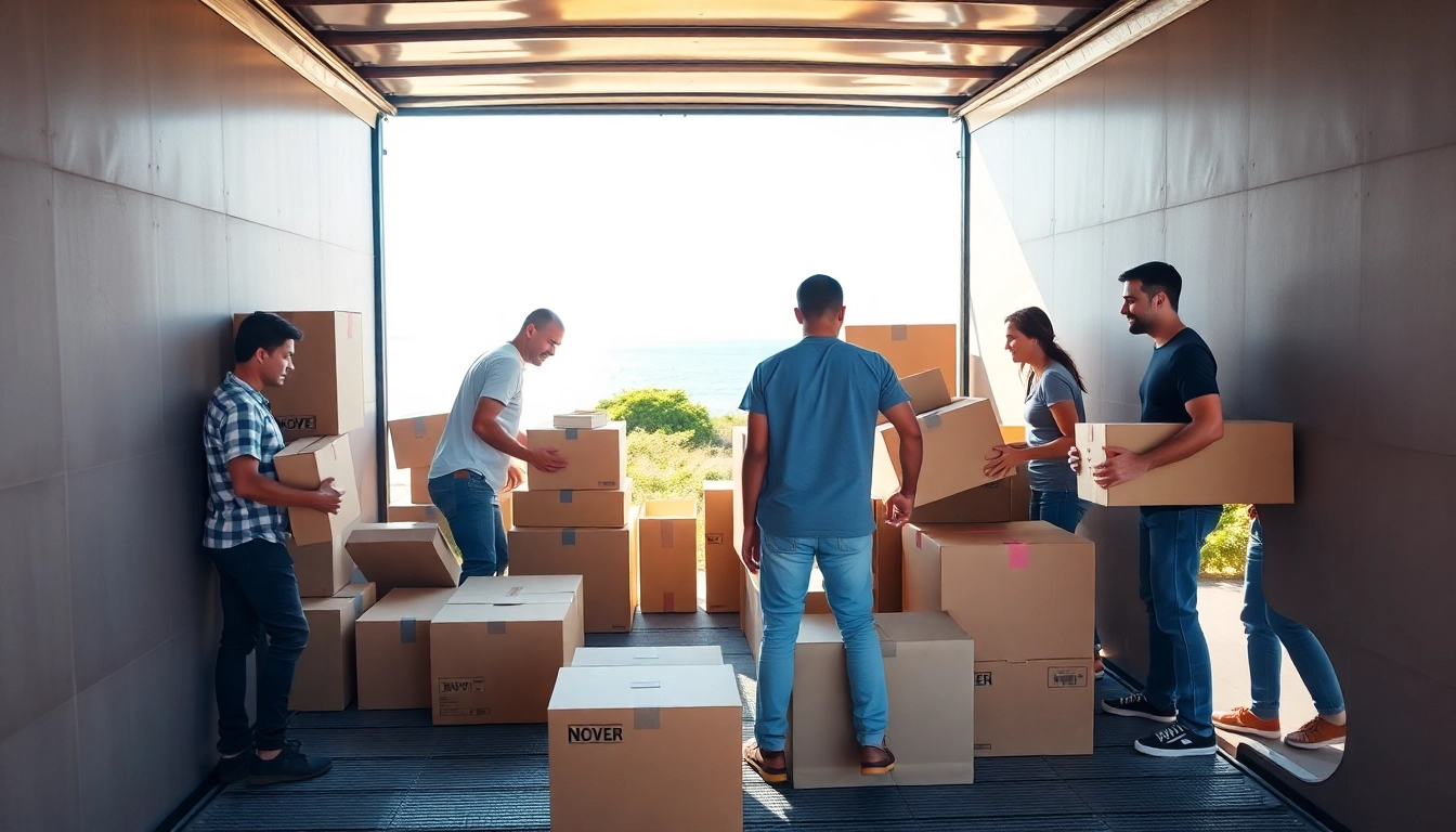 Movers from Alaska to Hawaii efficiently loading items for a seamless relocation.