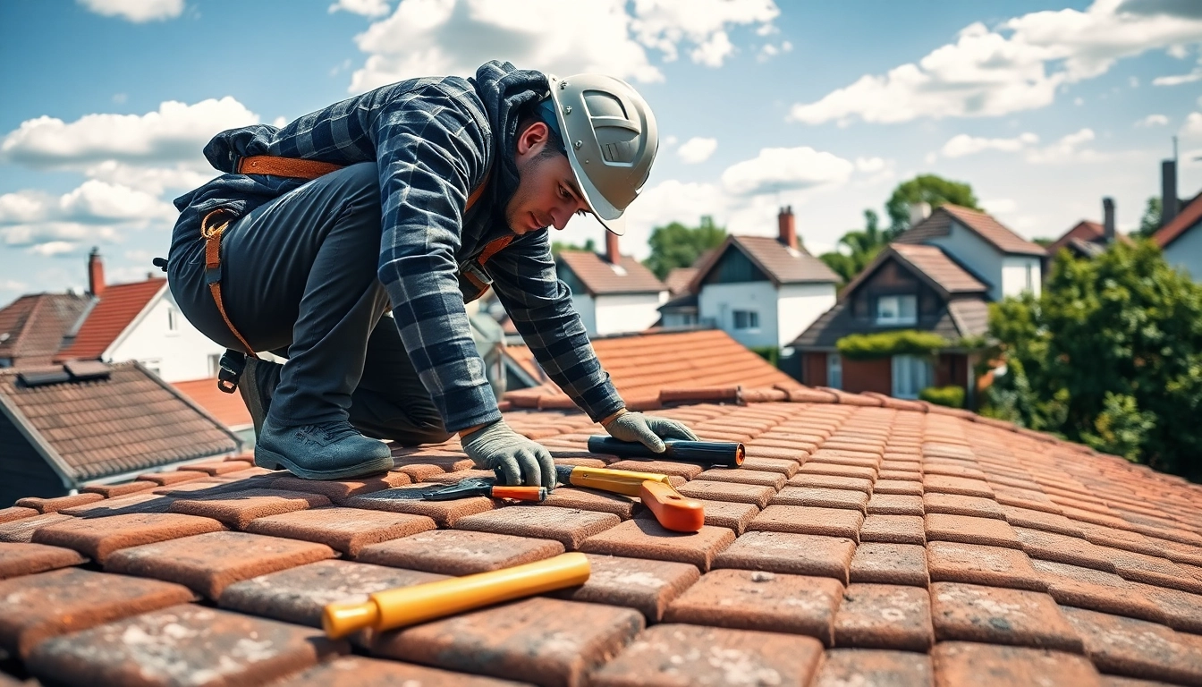 Roofer in Driel expertly repairing roofs, showcasing craftsmanship and skill.