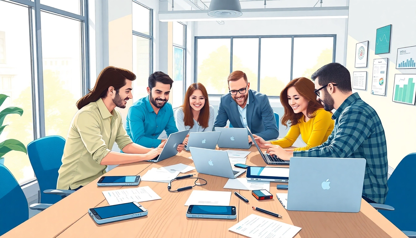 Engaging strategy session on social media marketing at https://inkwellmarketinggroup.com/social-media-marketing with a dynamic team.