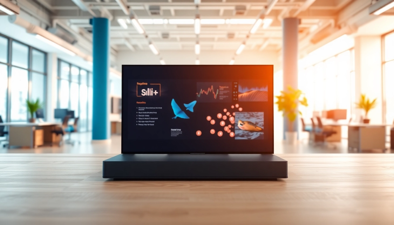 Showcasing an Android digital signage player displayed in a modern office setup.
