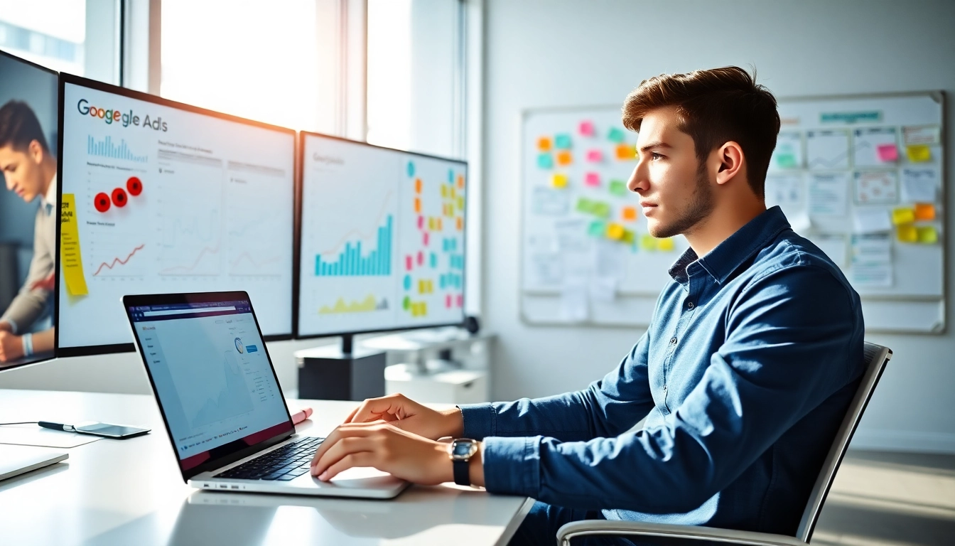 Boost your Google Ads Edmonton campaigns with expert insights in a modern office setting.