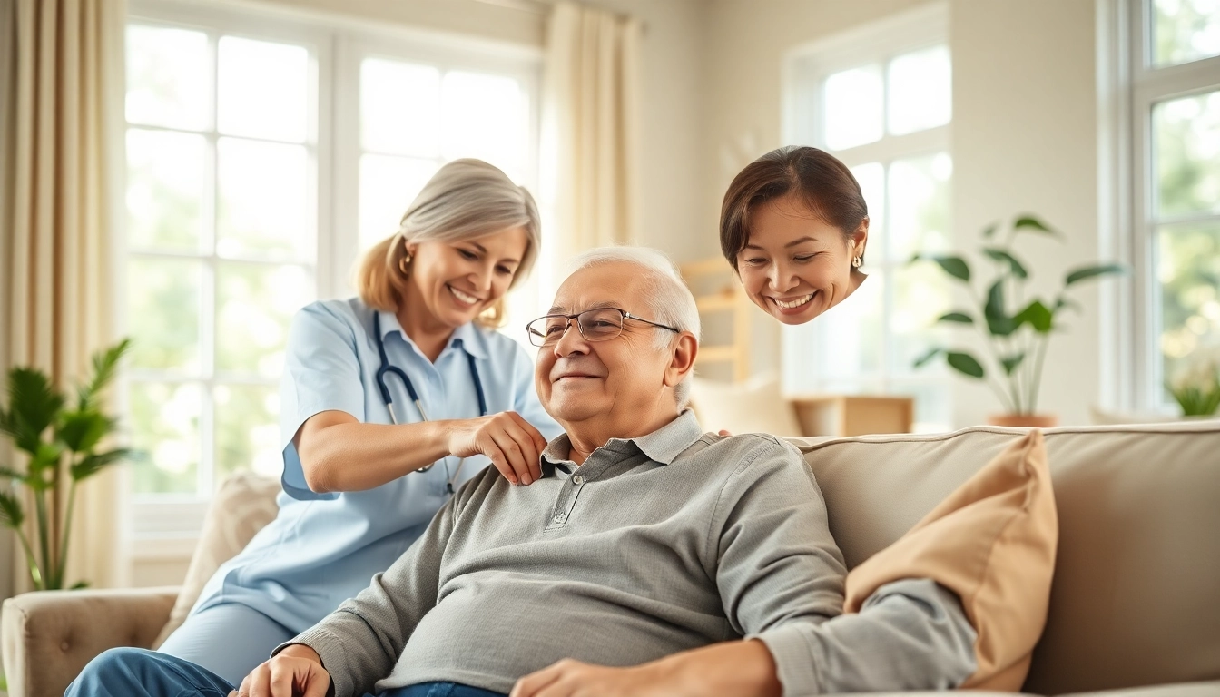 Senior caregivers Austin TX assisting an elderly individual in a welcoming home environment.