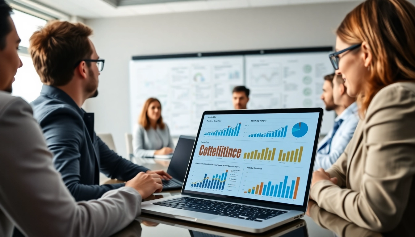 Analyze competitive intelligence strategies in a professional business meeting setting.