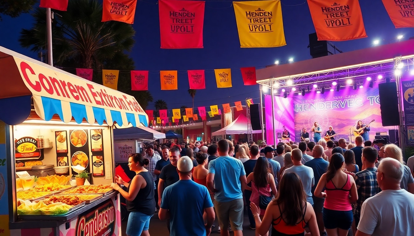 Experience the vibrant atmosphere of henderson entertainment at a lively festival filled with joy and music.