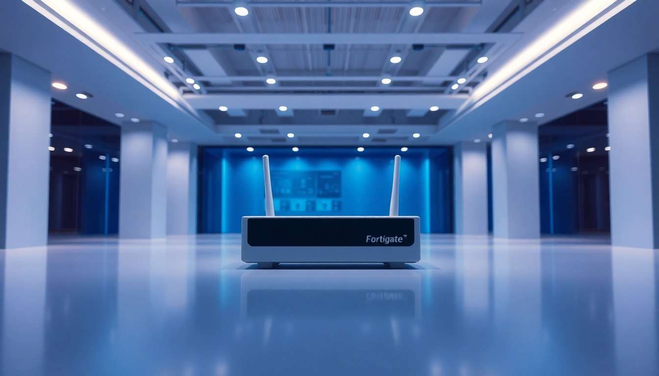 Fortigate Colombia: router de última tecnología en un entorno empresarial moderno.