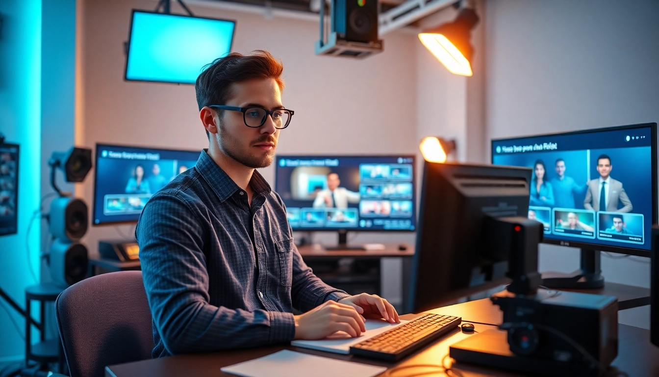 Create stunning visuals using KlingAI Prompts in a modern video creation studio.