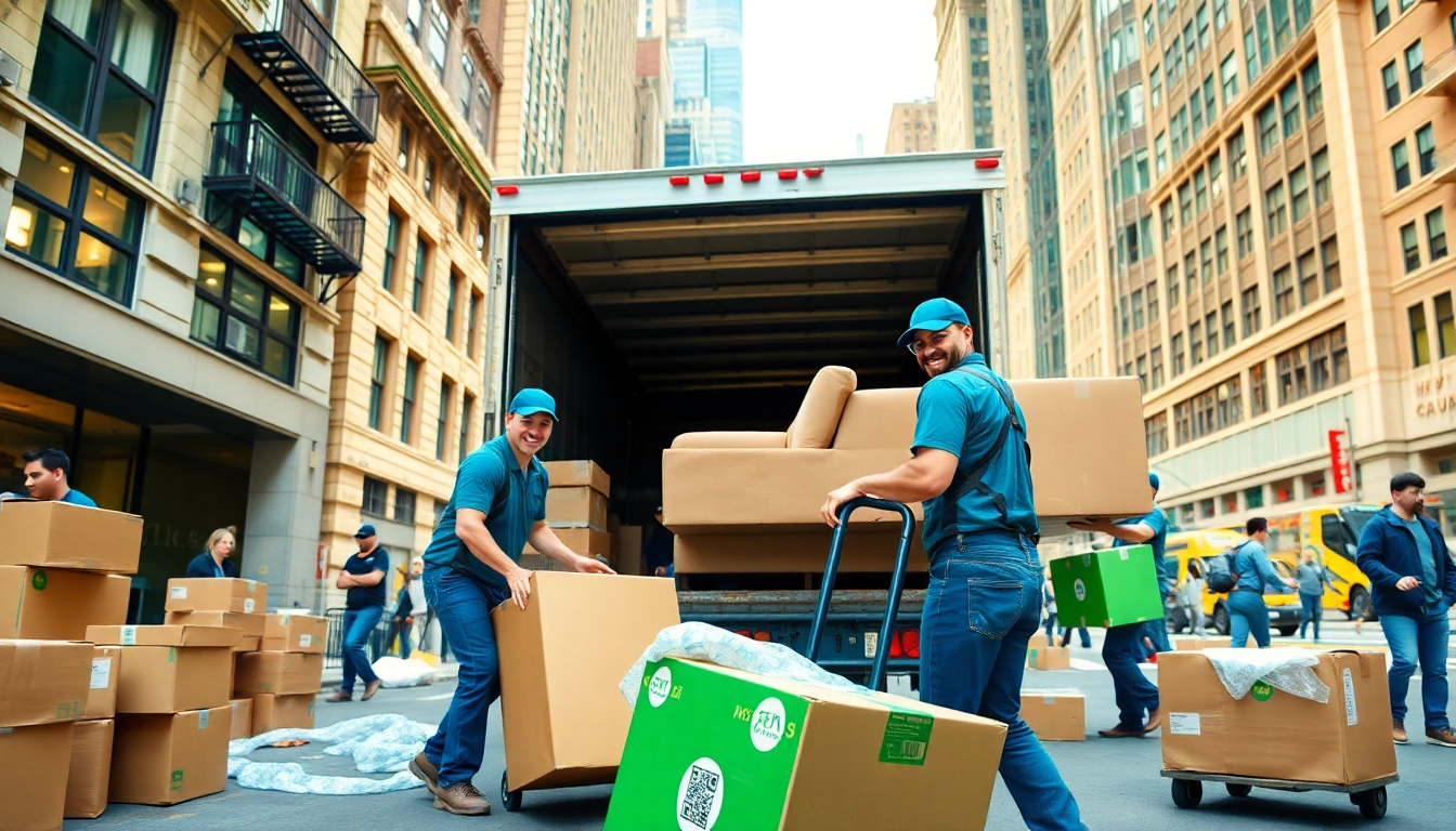 Moving team efficiently transporting items in NYC, showcasing Cheap movers nyc flexibility and professionalism.