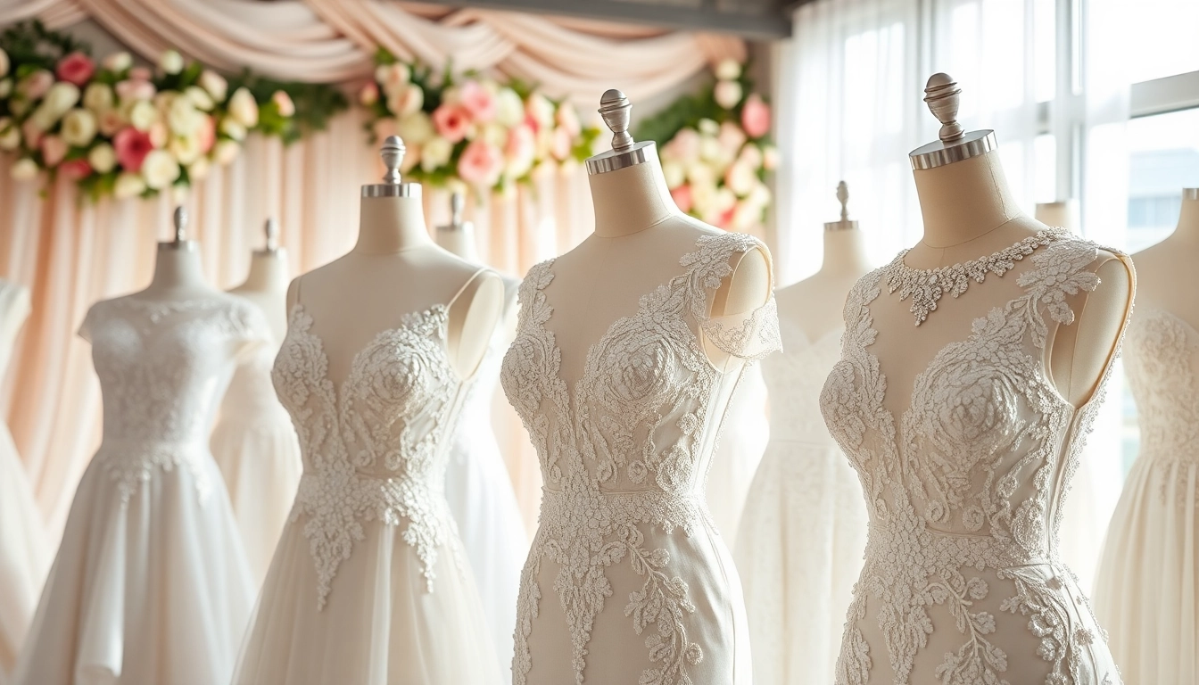 Admiring the beauty of Beaded Wedding Dresses adorned with intricate beadwork and luxurious details.