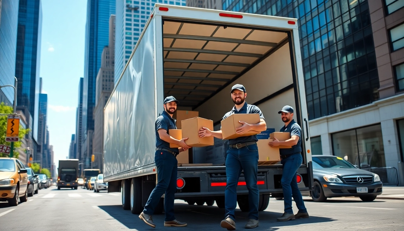 Best movers nyc team packing efficiently in a busy urban environment.